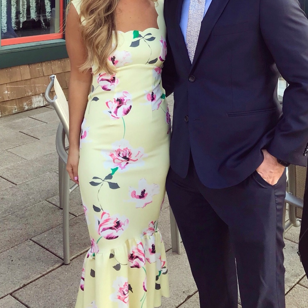 ASOS yellow scuba dress